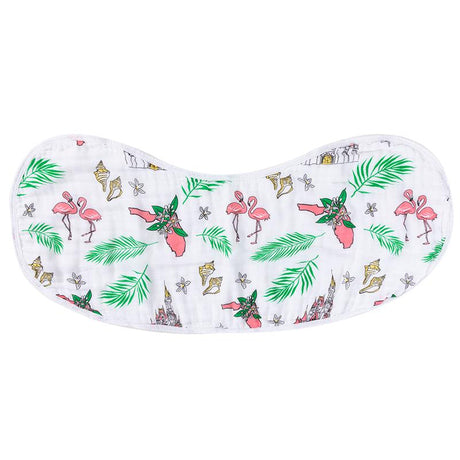 2-in-1 Burp Cloth and Bib:  Florida Baby (Floral) by Little Hometown - Aiden's Corner Baby & Toddler Clothes, Toys, Teethers, Feeding and Accesories