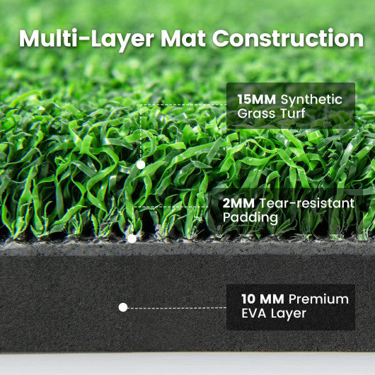 5 x 3 ft Artificial Turf Grass Practice Mat for Indoors and Outdoors-27mm