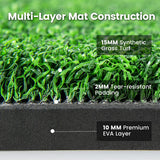 5 x 3 ft Artificial Turf Grass Practice Mat for Indoors and Outdoors-27mm