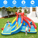 Inflatable Water Slide Bounce House with Water Cannon with 750W Blower
