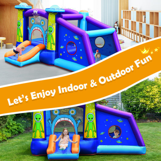 Kids Inflatable Bounce House Aliens Jumping Castle Without Blower