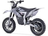 MotoTec 36v 500w Demon Electric Dirt Bike Lithium White