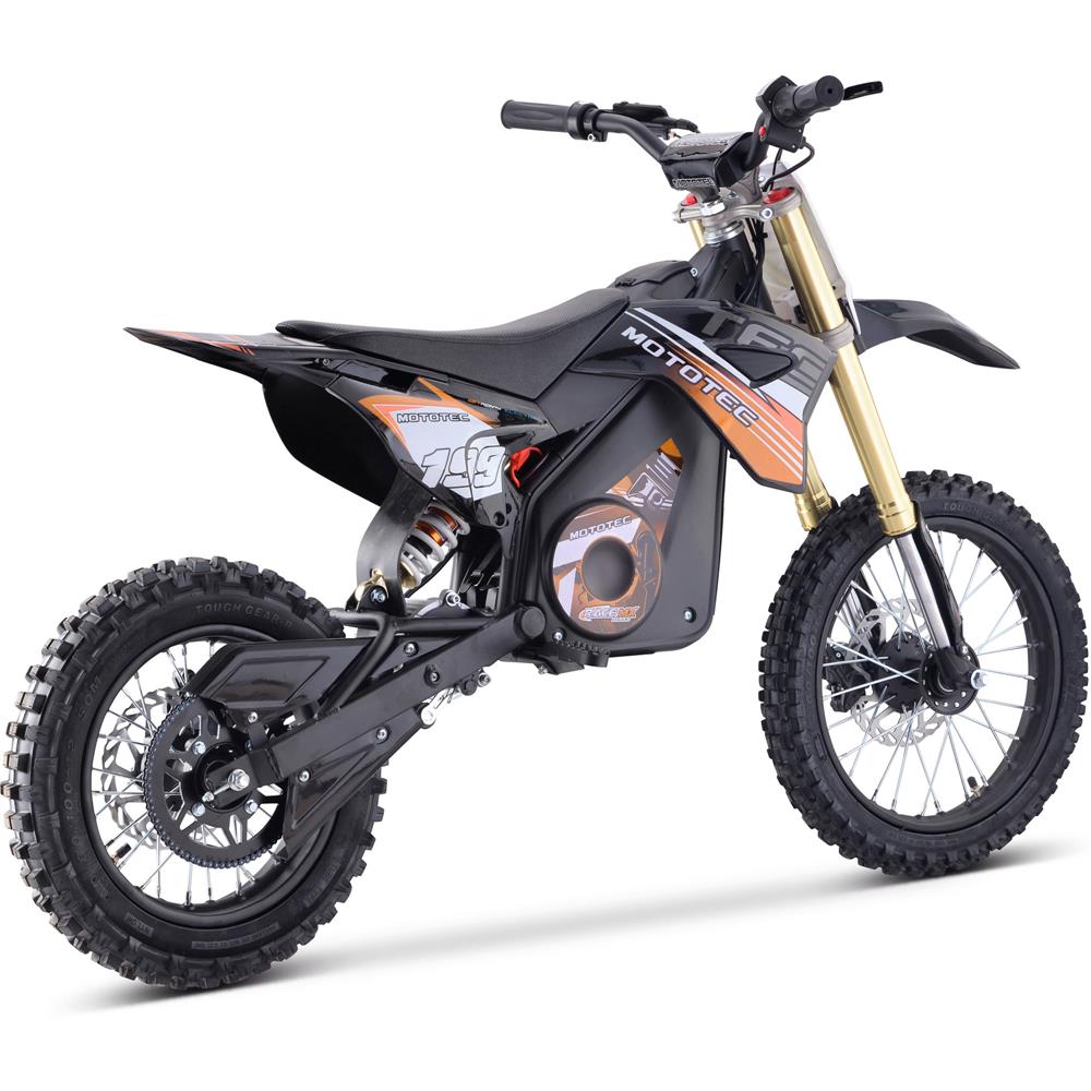 MotoTec 48v Pro Electric Dirt Bike 1600w Lithium Orange