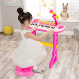 31-Key Kids Piano Keyboard Toy with Microphone and Multiple Sounds for Age 3+-Pink