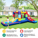 Inflatable Bounce House with 680W Blower and Ball Pit