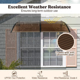 Outdoor Front Door Patio Overhang Awning for Sunlight Rain Snow Wind Protection-80 x 40 Inch