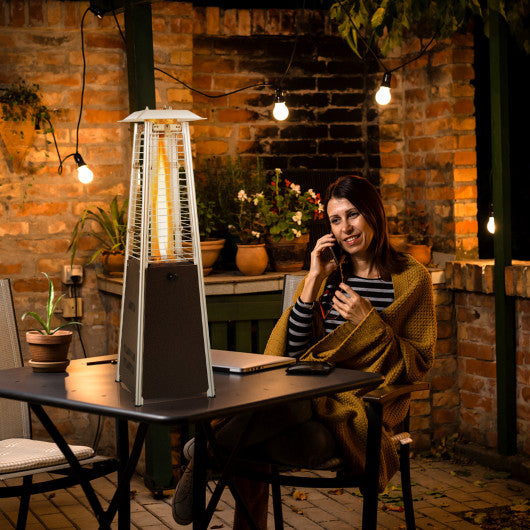 9500 BTU Portable Steel Tabletop Patio Heater with Glass Tube