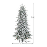 6/7.5 Feet Pre-lit Artificial Christmas Tree-7.5 ft