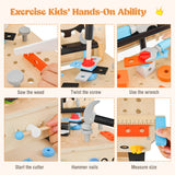 Pretend Play Workbench with Tools Set and Realistic Accessories