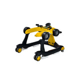 4-in-1 Foldable Activity Push Walker with Adjustable Height-Yellow