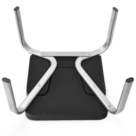 Yoga Iron Headstand Bench with PVC Pads for Family Gym-Black