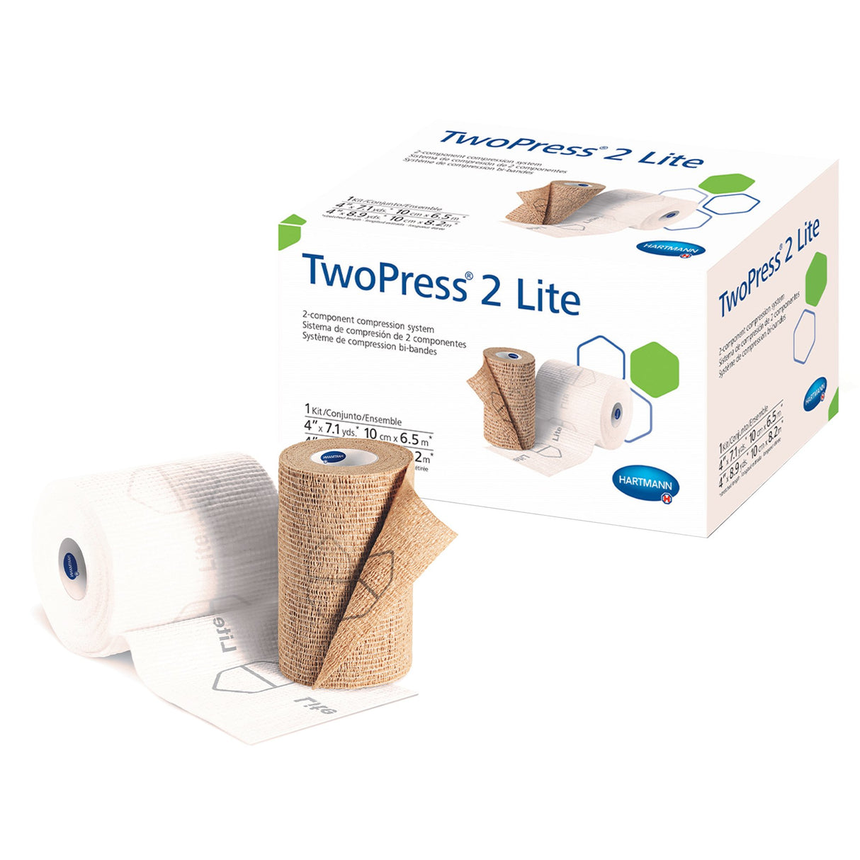 TwoPress® 2 Lite 2 Layer Compression Bandage System with Visible Indicators