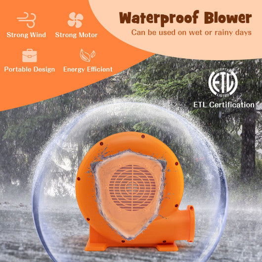550W Air Blower (0.7HP) for Inflatables with 25 feet Wire and GFCI Plug