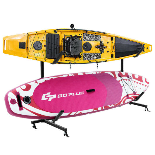 Freestanding Height Adjustable Dual Kayak Storage Rack