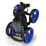 Golf Push Pull Cart with Foot Brake-Blue