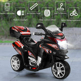 3 Wheel Kids 6V Battery Powered Electric Toy Motorcycle -Black