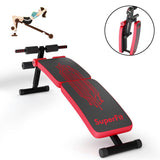 Abdominal Twister Trainer with Adjustable Height Exercise Bench-Red