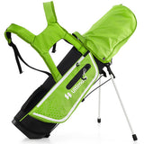 Junior Complete Golf Club Set Right Hand with Rain Hood for Kids-Green