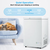 3.5/5 Cu.ft Compact Chest Freezer with Removable Storage Basket-3.5 Cubic