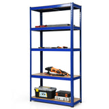 72 Inch Storage Rack with 5 Adjustable Shelves for Books Kitchenware-Navy