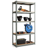 35.5 x 71 Inch Adjustable 5-Layer 2000 lbs Capacity Tool Shelf -Gray