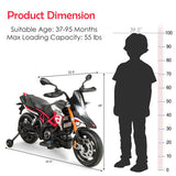 12V Kids Ride-On Motorcycle Aprilia Licensed with Sounds and Music-Red