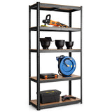 35.5 x 71 Inch Adjustable 5-Layer 2000 lbs Capacity Tool Shelf-Black