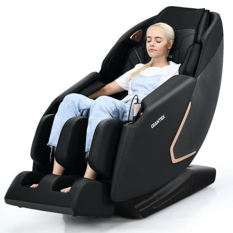 Soothe 10-Full Body Zero Gravity Massage Chair with SL Track Heat Installation-free-Black