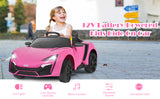 12V 2.4G RC Electric Vehicle with Lights-Pink