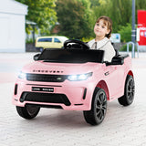 12V Kids Ride On Car with Remote Control Lockable Doors Slow Start System and LED Lights-Pink