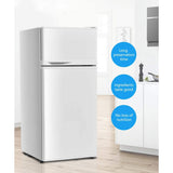 2 Doors Cold-rolled Sheet Compact Refrigerator-White