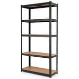 35.5 x 71 Inch Adjustable 5-Layer 2000 lbs Capacity Tool Shelf-Black