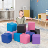 12 Pieces Soft Foam Building Blocks Climbing Foam Cubes Set for Kids