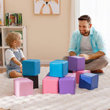 12 Pieces Soft Foam Building Blocks Climbing Foam Cubes Set for Kids