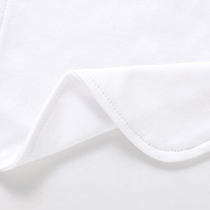 Aidens Corner Organic Cotton Baby Bibs | White