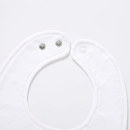 Aidens Corner Organic Cotton Baby Bibs | White