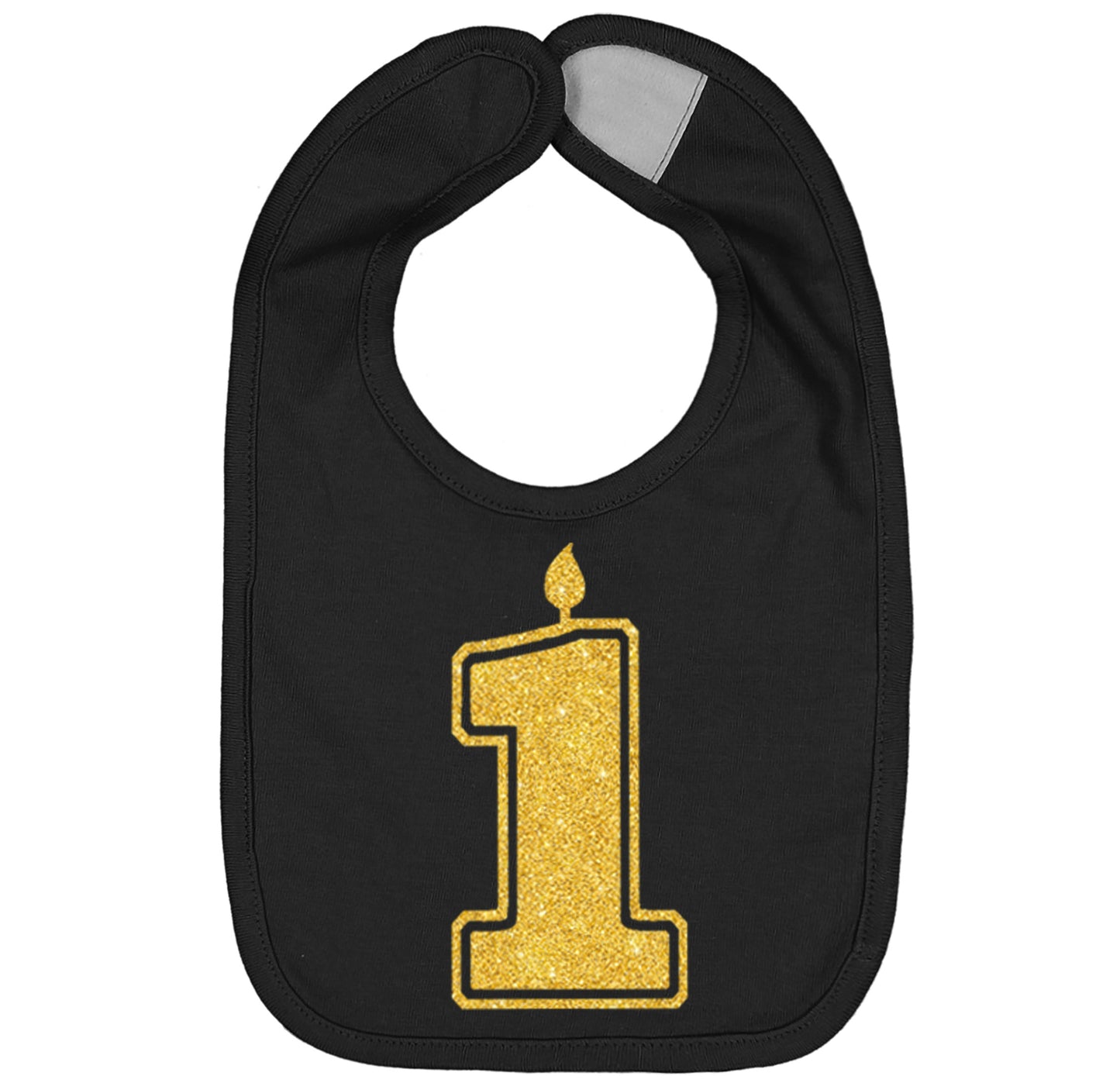 Gold 1 First Birthday Smash Cake Bibs