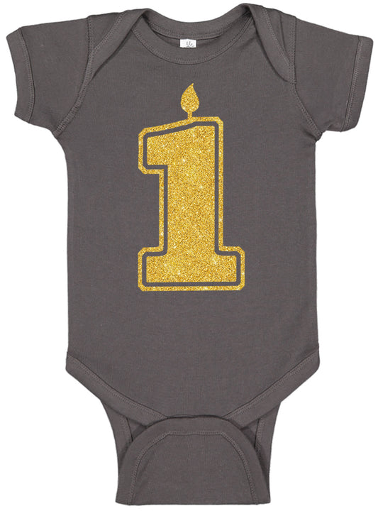 1 Gold First Birthday Onesies & Bodysuits