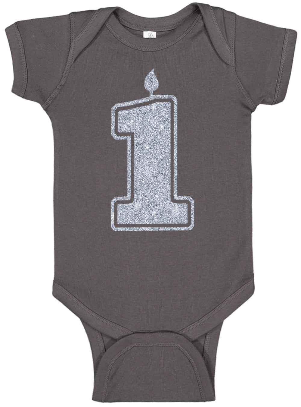 1 Silver First Birthday Onesies & Bodysuits