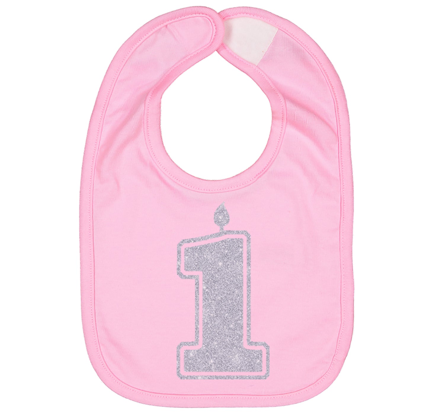 Silver 1 First Birthday Smash Cake Bibs