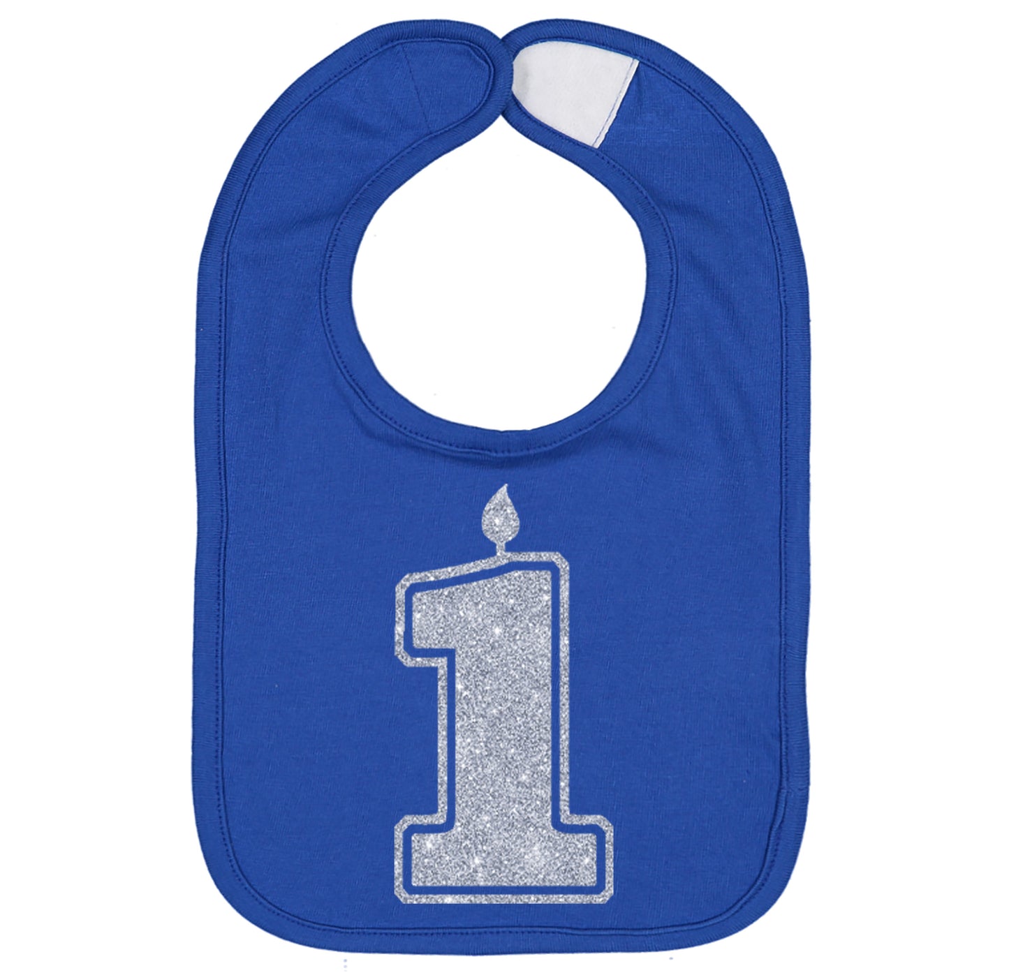Silver 1 First Birthday Smash Cake Bibs