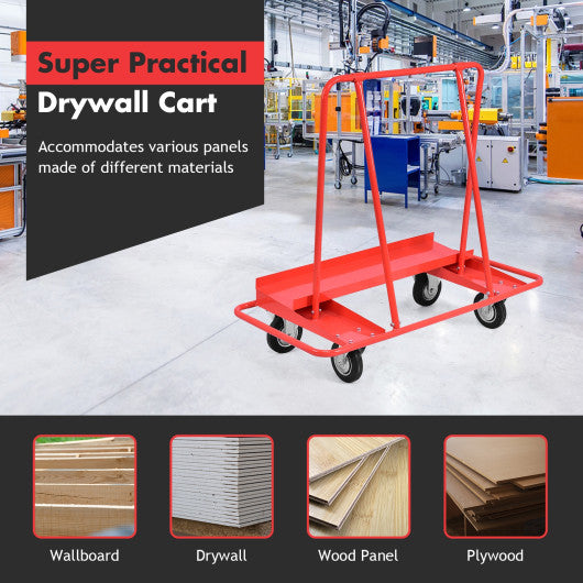 Handling Heavy Duty Sheetrock Sheet Panel Service Cart