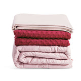 3 Piece 7lbs Heavy Weighted Blanket-Pink