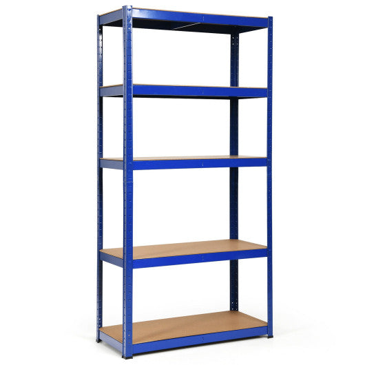 72 Inch Storage Rack with 5 Adjustable Shelves for Books Kitchenware-Navy