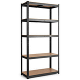 35.5 x 71 Inch Adjustable 5-Layer 2000 lbs Capacity Tool Shelf-Black