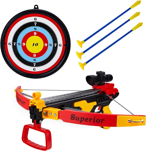 Contixo Crossbow & Arrow Toy Set - Infrared, 3 Suction Arrows, Target by Contixo