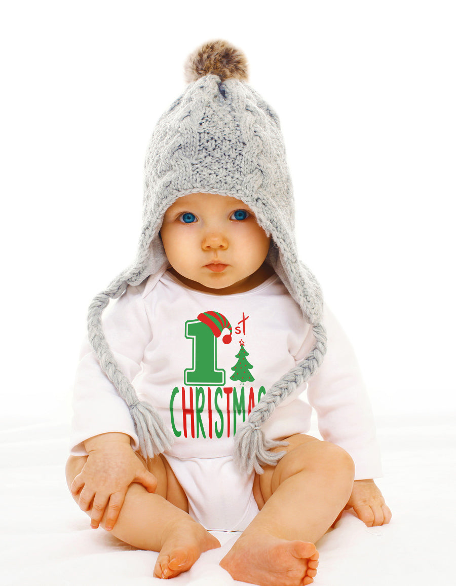 Baby's 1st Christmas Onesies and Bodysuits