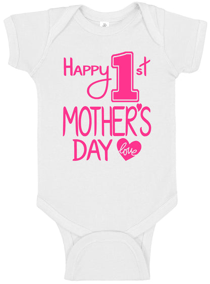Happy 1st Mother's Day Onesies & Bodysuits