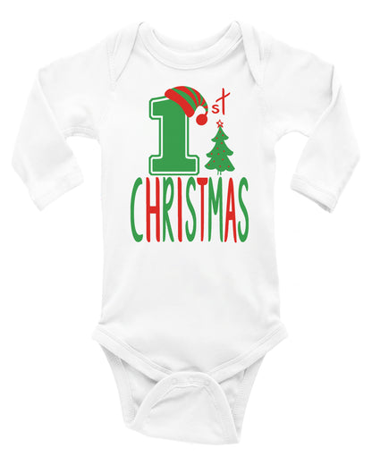 Baby's 1st Christmas Onesies and Bodysuits