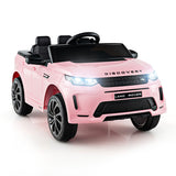 12V Kids Ride On Car with Remote Control Lockable Doors Slow Start System and LED Lights-Pink